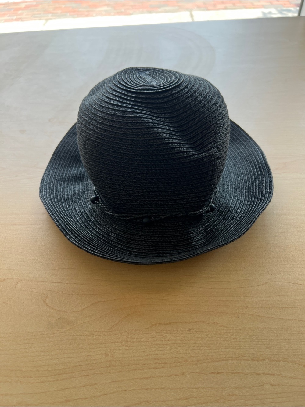 INC International Concepts Black Women's Straw Cloche Hat